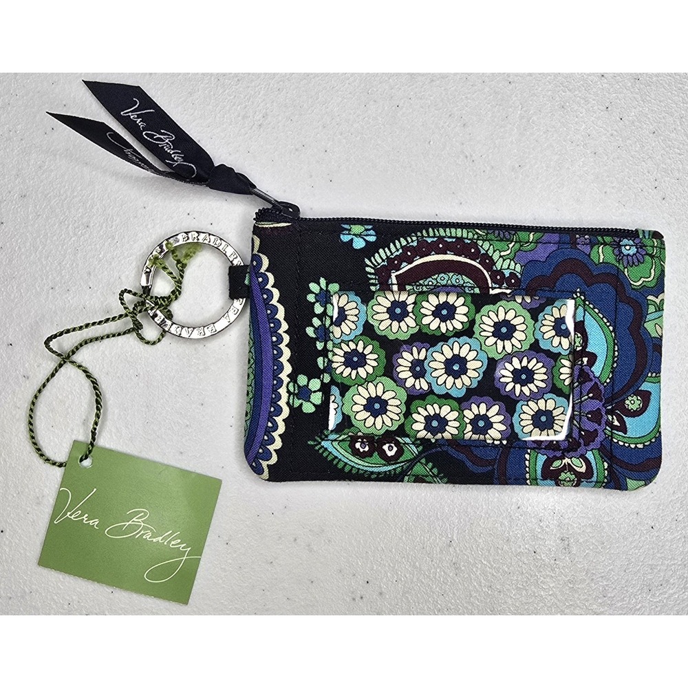 VERA BRADLEY Zip ID Case In Retired Blue Rhapsody‎ Pattern NWT -1692
